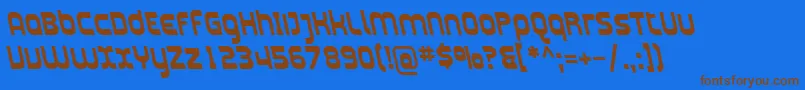 SfplasmaticarevBolditalic-fontti – ruskeat fontit sinisellä taustalla
