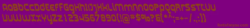 SfplasmaticarevBolditalic Font – Brown Fonts on Purple Background