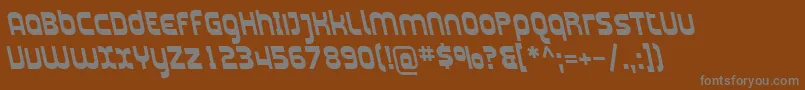SfplasmaticarevBolditalic Font – Gray Fonts on Brown Background