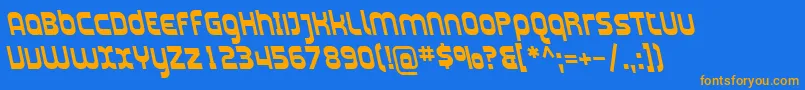 SfplasmaticarevBolditalic Font – Orange Fonts on Blue Background