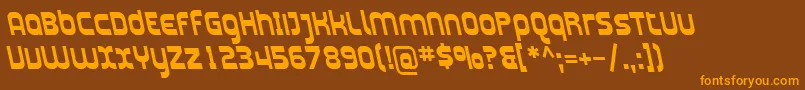 SfplasmaticarevBolditalic Font – Orange Fonts on Brown Background