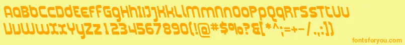 SfplasmaticarevBolditalic Font – Orange Fonts on Yellow Background