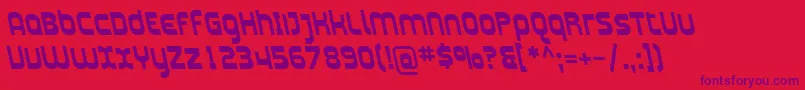 Шрифт SfplasmaticarevBolditalic – фиолетовые шрифты на красном фоне