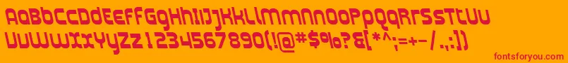 SfplasmaticarevBolditalic-fontti – punaiset fontit oranssilla taustalla
