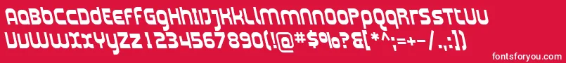 SfplasmaticarevBolditalic Font – White Fonts on Red Background