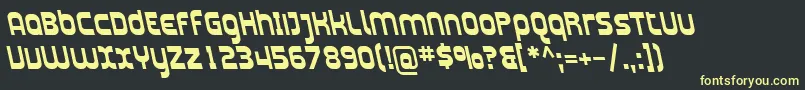 SfplasmaticarevBolditalic-Schriftart – Gelbe Schriften auf schwarzem Hintergrund