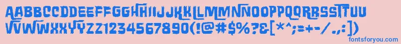 Wretchedremainsbb Font – Blue Fonts on Pink Background