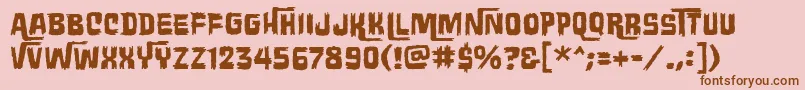 Wretchedremainsbb Font – Brown Fonts on Pink Background