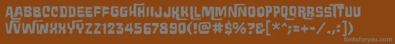 Wretchedremainsbb Font – Gray Fonts on Brown Background