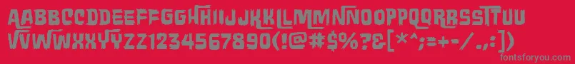 Wretchedremainsbb Font – Gray Fonts on Red Background