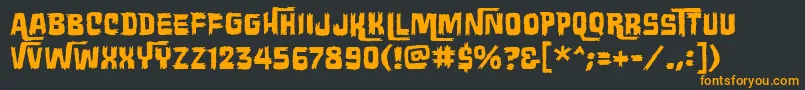 Wretchedremainsbb Font – Orange Fonts on Black Background