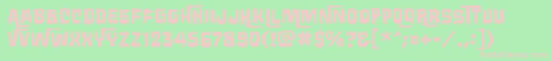 Wretchedremainsbb Font – Pink Fonts on Green Background