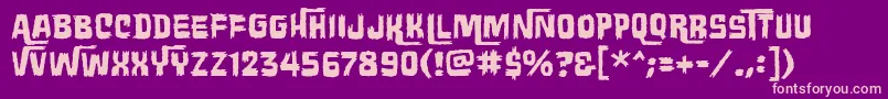Wretchedremainsbb Font – Pink Fonts on Purple Background