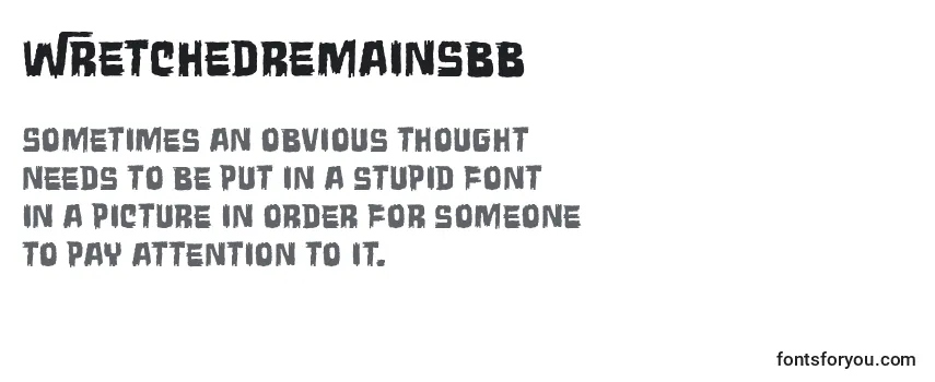 Review of the Wretchedremainsbb (109683) Font
