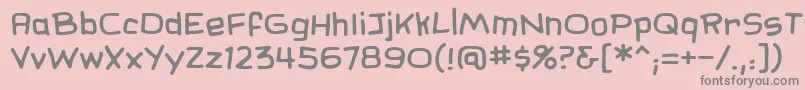 SundaycomicsbbReg Font – Gray Fonts on Pink Background
