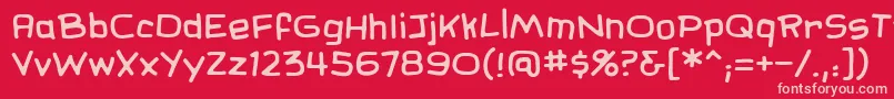SundaycomicsbbReg Font – Pink Fonts on Red Background