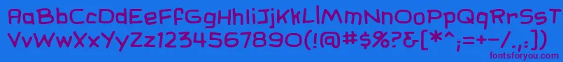 En savoir plus sur la police SundaycomicsbbReg Police SundaycomicsbbReg – polices violettes sur fond bleu