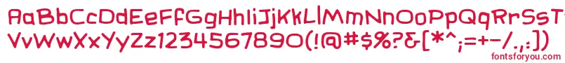 Шрифт SundaycomicsbbReg – красные шрифты на белом фоне