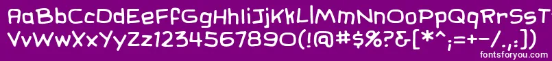 SundaycomicsbbReg Font – White Fonts on Purple Background