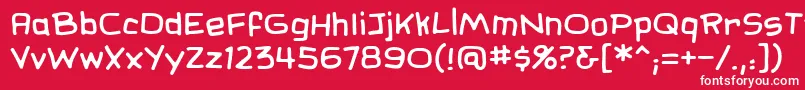 SundaycomicsbbReg Font – White Fonts on Red Background