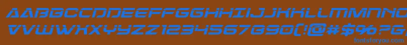 Dameronlaserital Font – Blue Fonts on Brown Background
