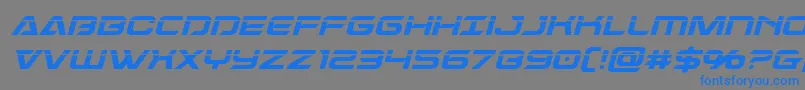Dameronlaserital Font – Blue Fonts on Gray Background
