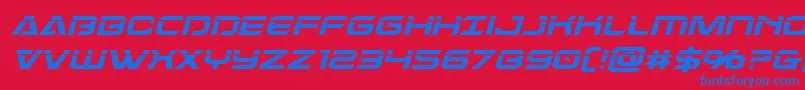 Dameronlaserital Font – Blue Fonts on Red Background