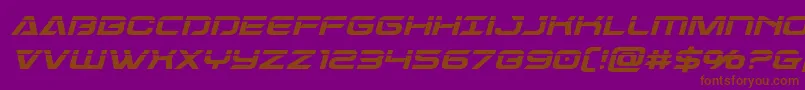 Dameronlaserital Font – Brown Fonts on Purple Background