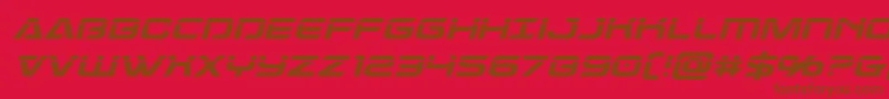 Dameronlaserital Font – Brown Fonts on Red Background