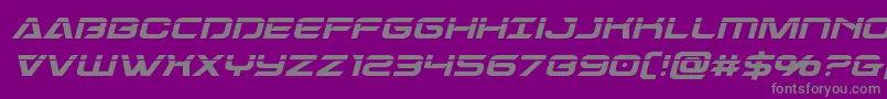 Dameronlaserital-Schriftart – Graue Schriften auf violettem Hintergrund