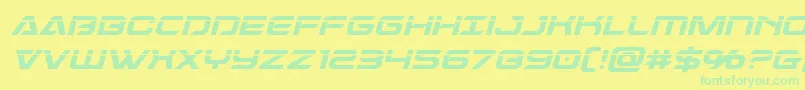 Dameronlaserital Font – Green Fonts on Yellow Background