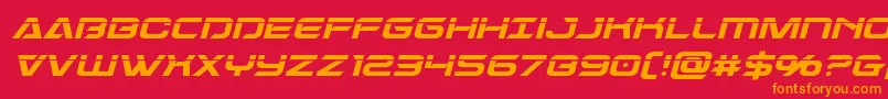 Dameronlaserital Font – Orange Fonts on Red Background