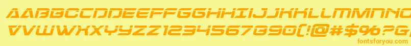 Dameronlaserital Font – Orange Fonts on Yellow Background
