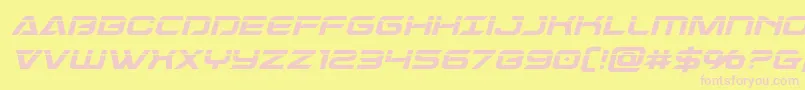 Dameronlaserital Font – Pink Fonts on Yellow Background