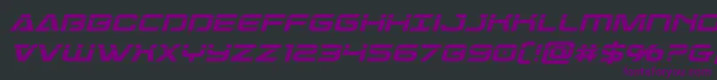 Dameronlaserital Font – Purple Fonts on Black Background
