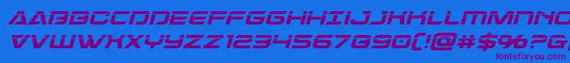 Dameronlaserital Font – Purple Fonts on Blue Background