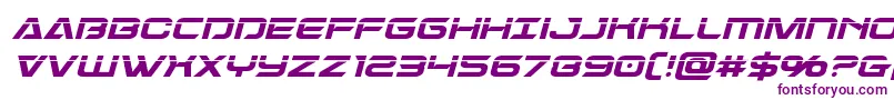 フォントDameronlaserital – 紫色のフォント