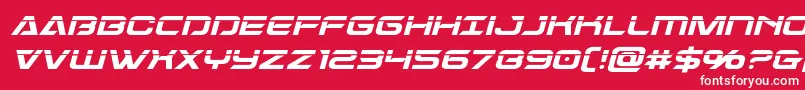 フォントDameronlaserital – 赤い背景に白い文字