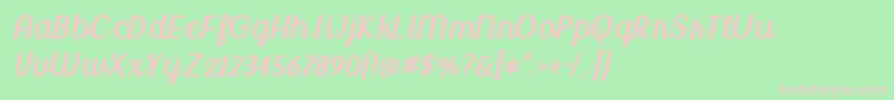 BmdUptownMarket Font – Pink Fonts on Green Background