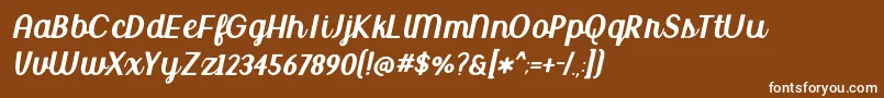 Шрифт BmdUptownMarket – белые шрифты на коричневом фоне