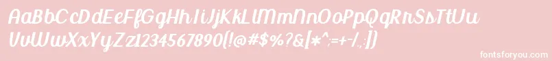 BmdUptownMarket Font – White Fonts on Pink Background