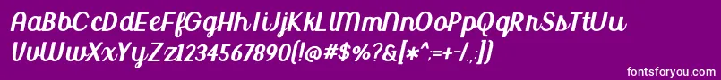 BmdUptownMarket Font – White Fonts on Purple Background