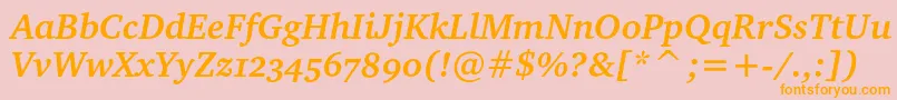 CharteroscBolditalic Font – Orange Fonts on Pink Background