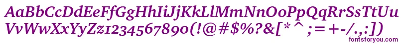 CharteroscBolditalic Font – Purple Fonts on White Background