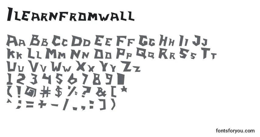 Czcionka Ilearnfromwall – alfabet, cyfry, specjalne znaki