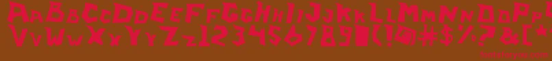 Ilearnfromwall Font – Red Fonts on Brown Background