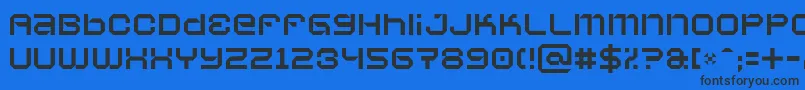 VaporbyteSlim Font – Black Fonts on Blue Background