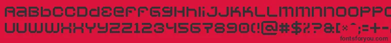 VaporbyteSlim Font – Black Fonts on Red Background
