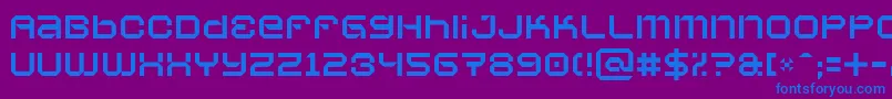 VaporbyteSlim Font – Blue Fonts on Purple Background