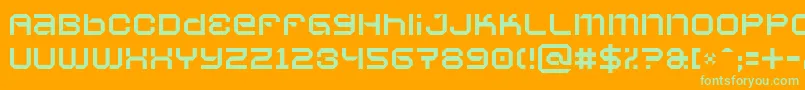 VaporbyteSlim Font – Green Fonts on Orange Background
